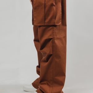 Ženske rust cargo pantalone Bronco detalj struka i džepova