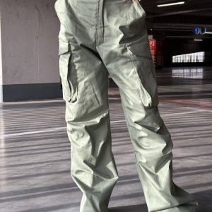 Ženske zelene cargo pantalone Evergreen supermarket prikaz