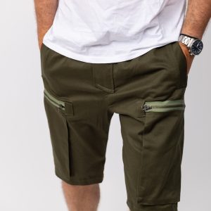 Muške zelene bermude Olive Hunter detalj džepa