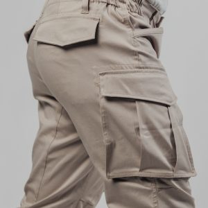 Muške beige cargo pantalone Street Hunter Beige dinamični bočni prikaz