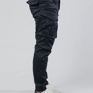 Street Hunter Black muške crne cargo pantalone detalj struka