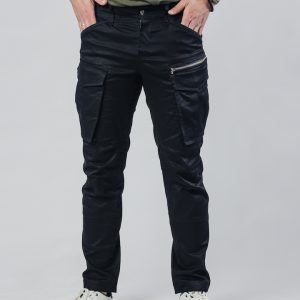 Street Hunter Black muške crne cargo pantalone dinamični prikaz