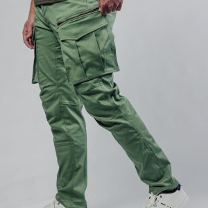 Street Hunter Green muške zelene cargo pantalone bočni detalj džepa