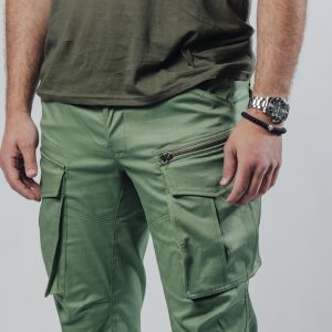 Street Hunter Green muške zelene cargo pantalone detalj zadnjeg džepa
