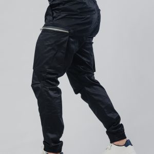 Muške crne cargo jogger pantalone Street Hunter Midnight detalj džepa
