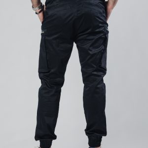 Muške crne cargo jogger pantalone Street Hunter Midnight prednji prikaz