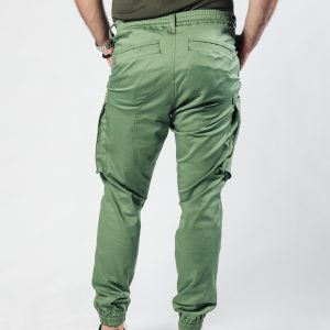 Street Hunter Olive muške olive cargo pantalone detalj struka