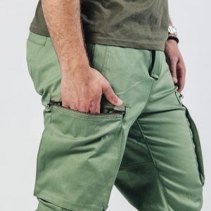 Street Hunter Olive muške olive cargo pantalone dinamični prikaz