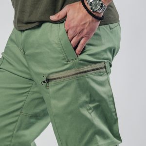 Muške olive cargo pantalone Street Hunter Olive prednji prikaz