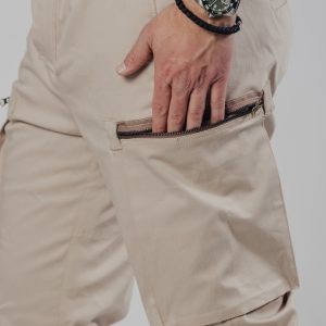 Street Hunter Savanna muške bež cargo pantalone detalj džepa
