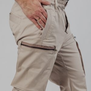 Street Hunter Savanna muške bež cargo pantalone dinamični prikaz