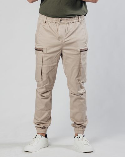 Muške bež cargo pantalone Street Hunter Savanna zadnji prikaz