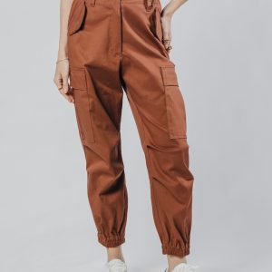 Ženske terracotta cargo jogger pantalone TERRACOT celi model